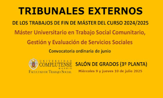 Tribunales externos de los trabajos de fin de Máster del curso 2024/2025